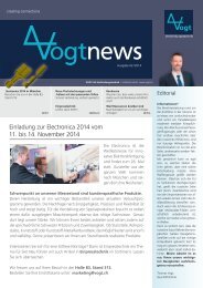 Vogt AG Verbindungstechnik - Newsletter 2/2014