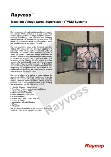 Rayvoss represents the ultimate transient voltage surge Suppression