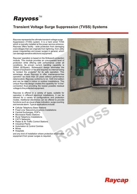 Rayvoss represents the ultimate transient voltage surge Suppression