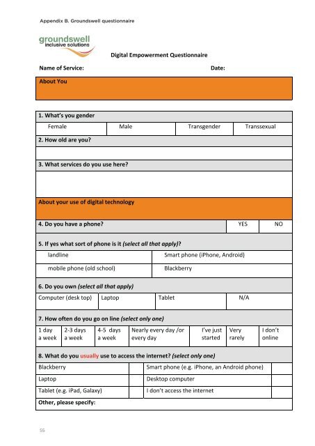 Trends and Friends: Access, use and benefits of digital technology for homeless and ex-homeless people