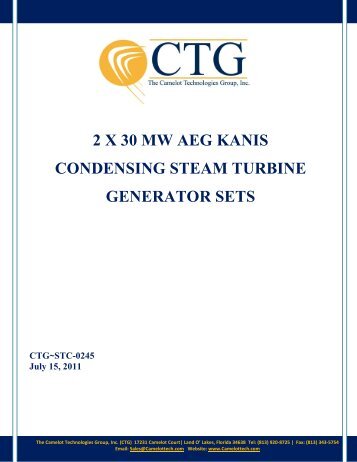 2 x 30 mw aeg kanis condensing steam turbine generator sets