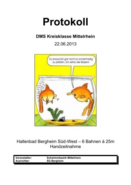 Protokoll DMS Kreisliga 2013 - Schwimmverein Hellas Siegburg