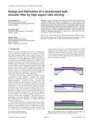Design and fabrication of a miniaturized bulk acoustic filter by high ...