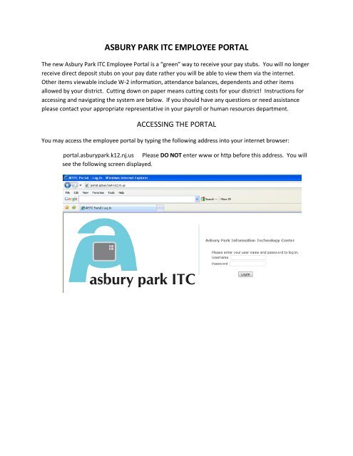 asbury park itc employee portal - Asbury Park School District