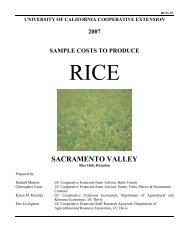 Sample costs to produce rice - Cost & Return Studies