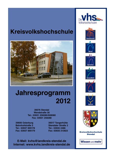 Jahresprogramm 2012 - Kreisvolkshochschule  Stendal - Landkreis ...