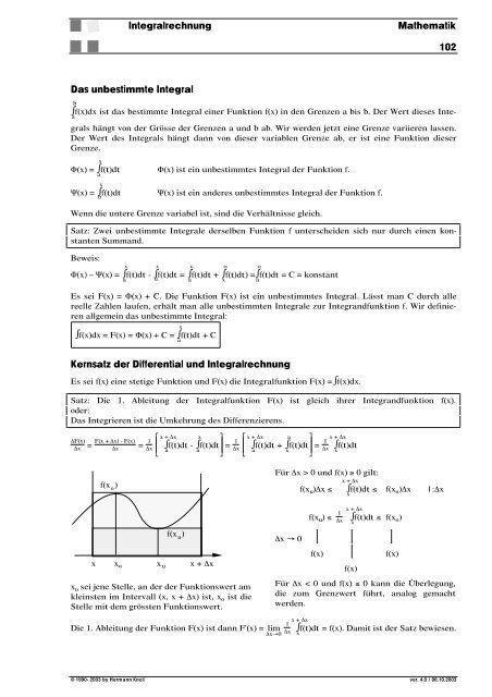 Theorie Integralrechnung - hknoll.ch