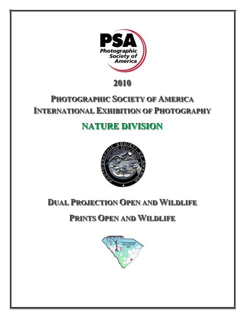 2010 Catalog: Nature PDF - PSA Exhibition