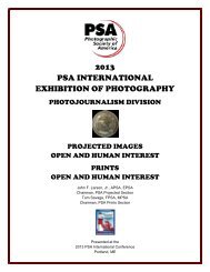 2013 Photojournalism Catalog - PSA Exhibition