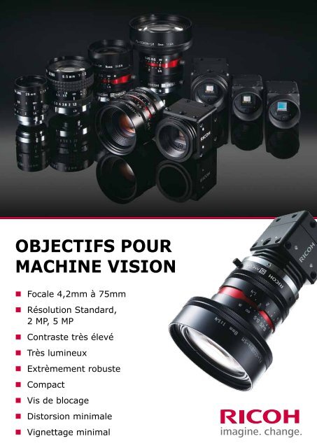 OBJECTIFS pOur maChInE vISIOn - Security Systems - Pentax