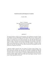 Social Interactions and Endogenous Association - Department of ...