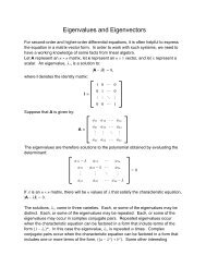 Eigenvalues and Eigenvectors