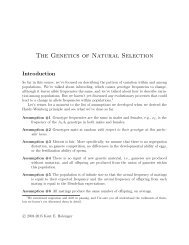 The Genetics of Natural Selection - Kent Holsinger