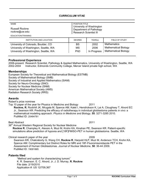 Phs 398 Rev 904 Biographical Sketch Format Page