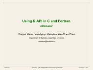 Using R API in C and Fortran - EMCluster. - Iowa State University