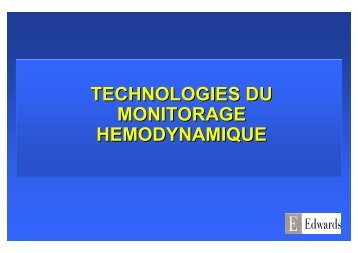 technologies du monitorage hemodynamique - reannecy.org