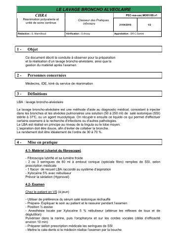 LE LAVAGE BRONCHO ALVEOLAIRE CHRA 1 ... - reannecy.org