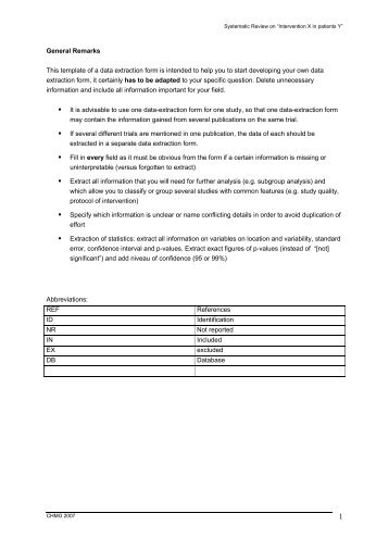 data extraction form