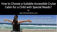 How to Choose a Suitable Accessible Cruise Cabin for a Child with Special Needs?