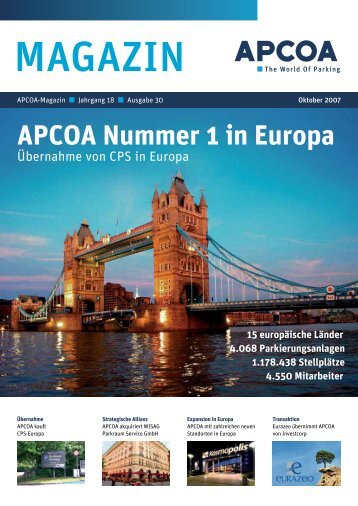 APCOA Nummer 1 in Europa - APCOA - The World of Parking