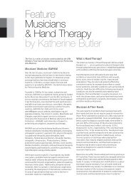 Feature Musicians & Hand Therapy by Katherine Butler