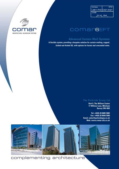 Comar 6 Eft Comar Architectural Aluminium Systems