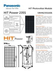 HIT Power 235S - SunWize Technologies, Inc.