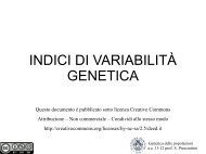 INDICI DI VARIABILITÃ GENETICA