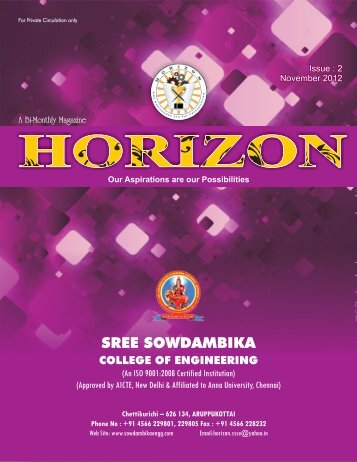 Horizon December â Click Here To Read - SREE SOWDAMBIKA ...