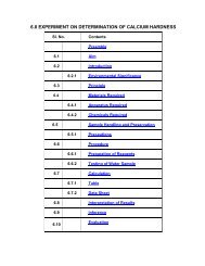 6.0 EXPERIMENT ON DETERMINATION OF CALCIUM HARDNESS