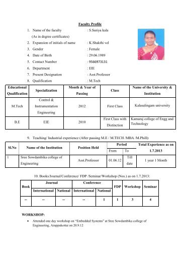View Profile - SREE SOWDAMBIKA COLLEGE OF ENGINEERING