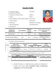 View Profile - SREE SOWDAMBIKA COLLEGE OF ENGINEERING