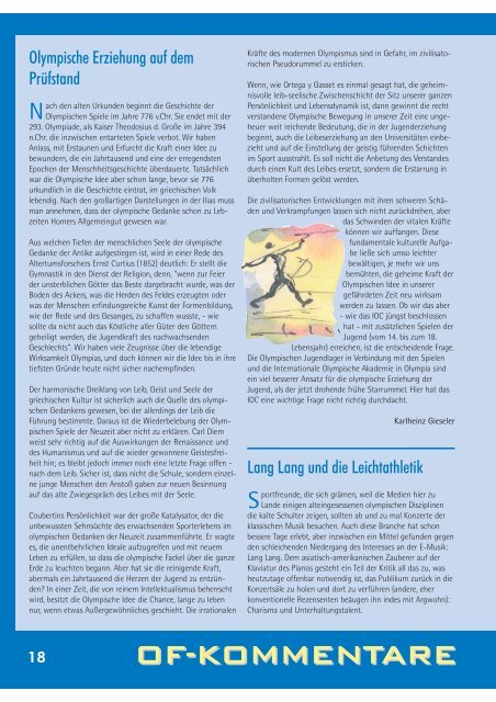 Ausgabe 4/2007 - Deutsche Olympische Gesellschaft