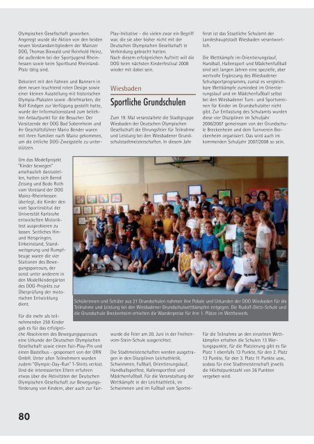 Ausgabe 4/2007 - Deutsche Olympische Gesellschaft