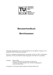 Benutzerhandbuch Berichtswesen