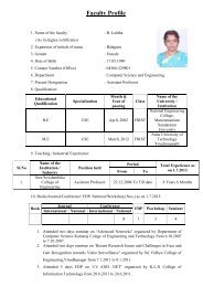 View Profile - SREE SOWDAMBIKA COLLEGE OF ENGINEERING