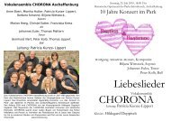 Konzert im Park 2010 - Bastien und Bastienne - Liebeslieder - chorona