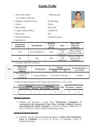 View Profile - SREE SOWDAMBIKA COLLEGE OF ENGINEERING