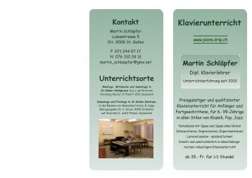 Flyer Klavierunterricht (PDF)