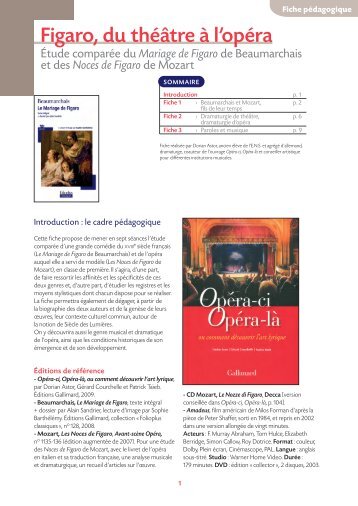Figaro, du théâtre à l'opéra