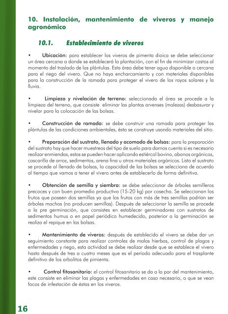 Manual tÃ©cnico para productores - Cultivo de la ... - MASRENACE