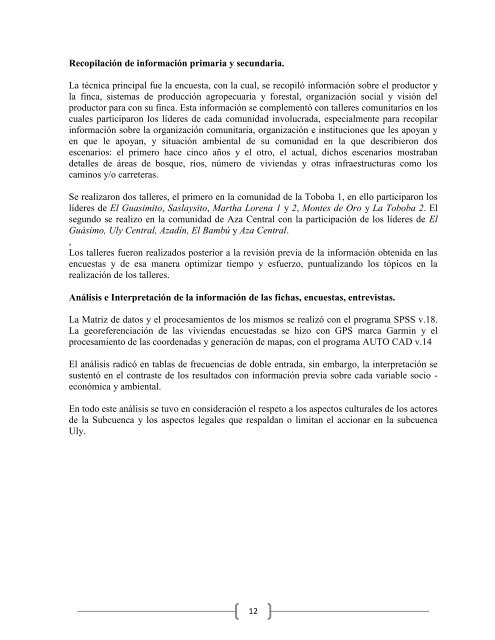 DiagnÃ³stico socio econÃ³mico y ambiental, parte ... - MASRENACE