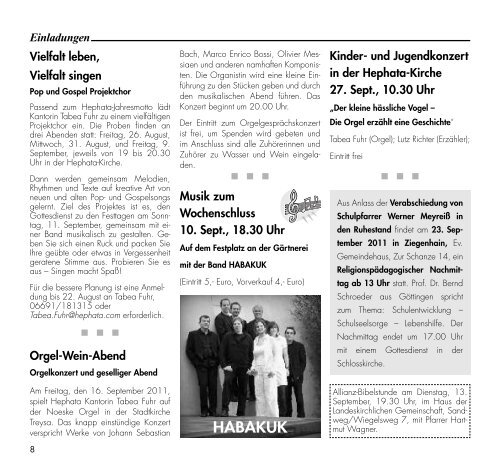 Kirchenzeitung 2011-07 September - Kirchetreysa.de