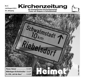 Kirchenzeitung 2013-06 Juli/August - Kirchetreysa.de