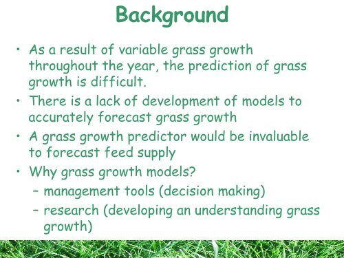 Evaluating grass growth models to predict grass growth in Ireland