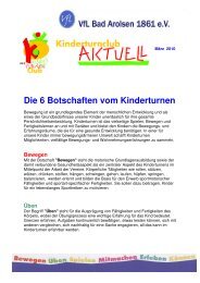 Die 6 Botschaften d. Kinderturnens - VfL Bad Arolsen