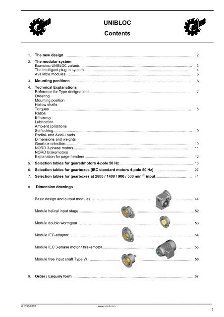 nord product catalogue (pdf)