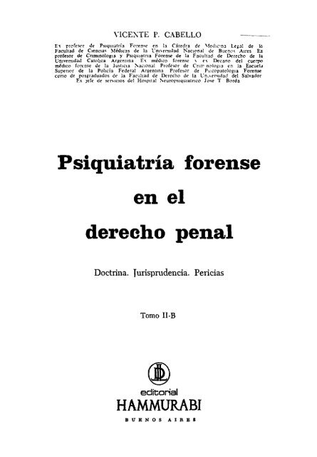 PsiquiatrÃ­a forense en el derecho penal - Derecho Penal en la Red