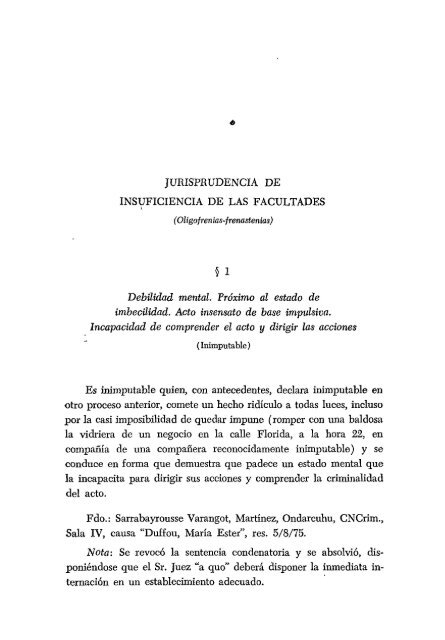 PsiquiatrÃ­a forense en el derecho penal - Derecho Penal en la Red