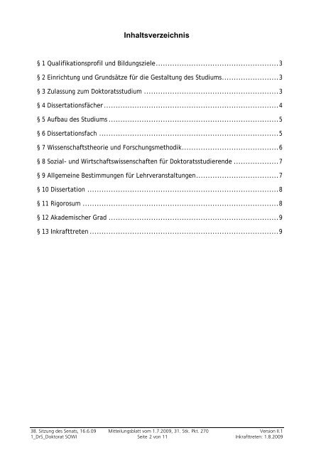 Curriculum DOKTORATSSTUDIUM der Sozial- und ... - JKU